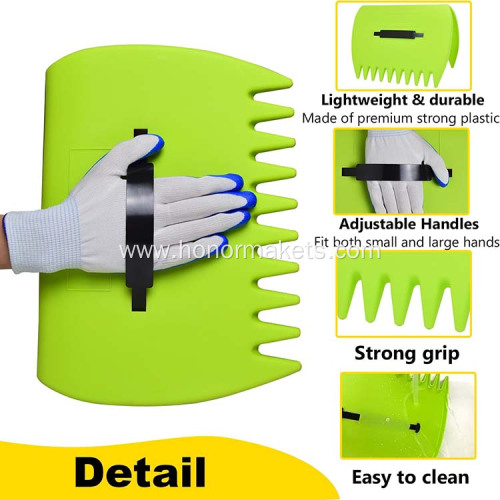 6PCS Lightweight Plastic Leaf Scoops Hand Rakes garden rake Large Leaf Grabbers for Picking Up Leaves Clippings  Grass